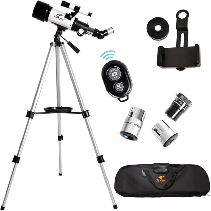 Gskyer Telescope, 70mm Aperture 400mm AZ Mount Astronomical Refracting Telescope - Image 2