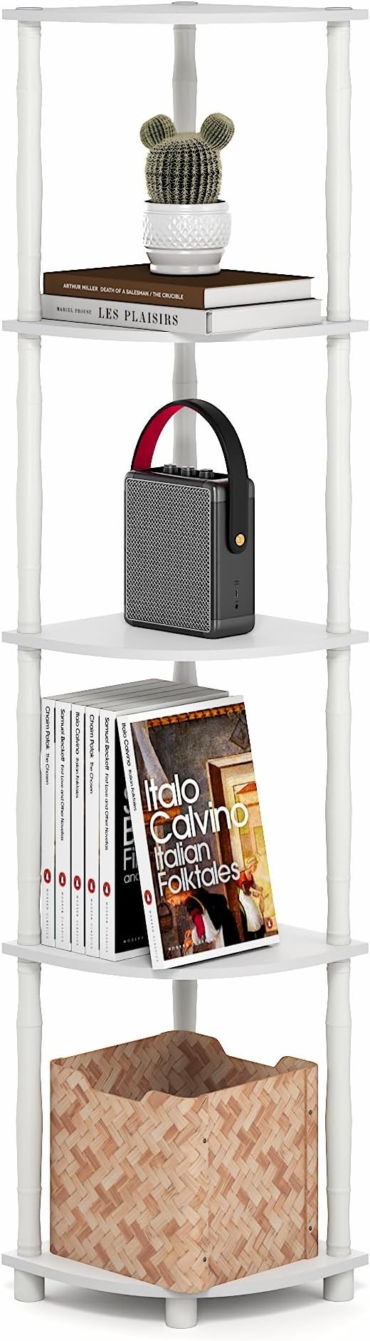Furinno Turn-N-Tube Storage Shelves, 5-Tier Open Frame Book Shelf, Standing by Furinno-FitsYourSpaceFitsYourBudget