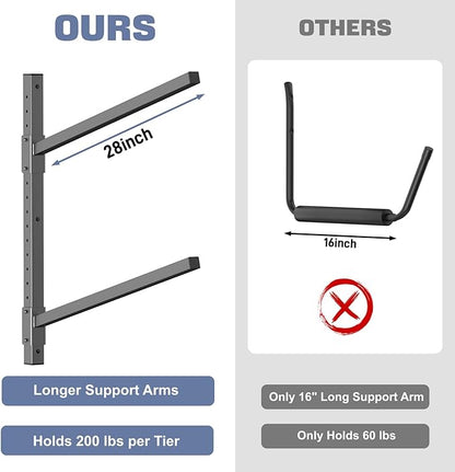 WALMANN Heavy Duty Wall Mounted Kayak Storage Rack - Image 4