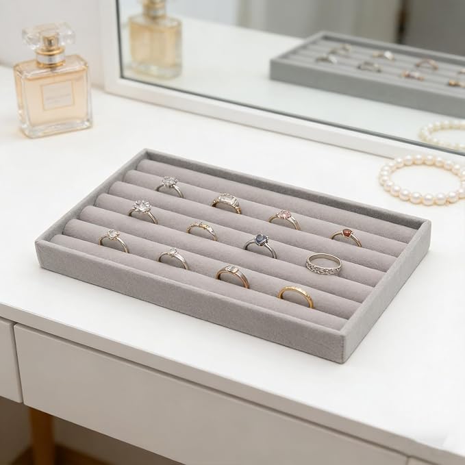 Velvet Jewelry Organizer Tray - Image 5