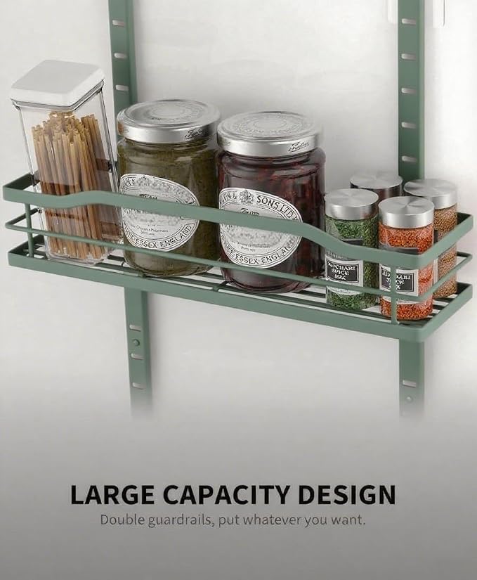 Moforoco Sage Green 9-Tier Over The Door Pantry Organizer, Pantry Organization - Image 4