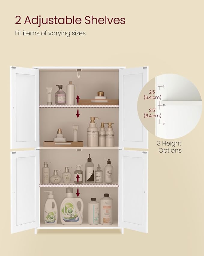 VASAGLE Floor Storage Cabinet, Shaker Cabinet - Image 4