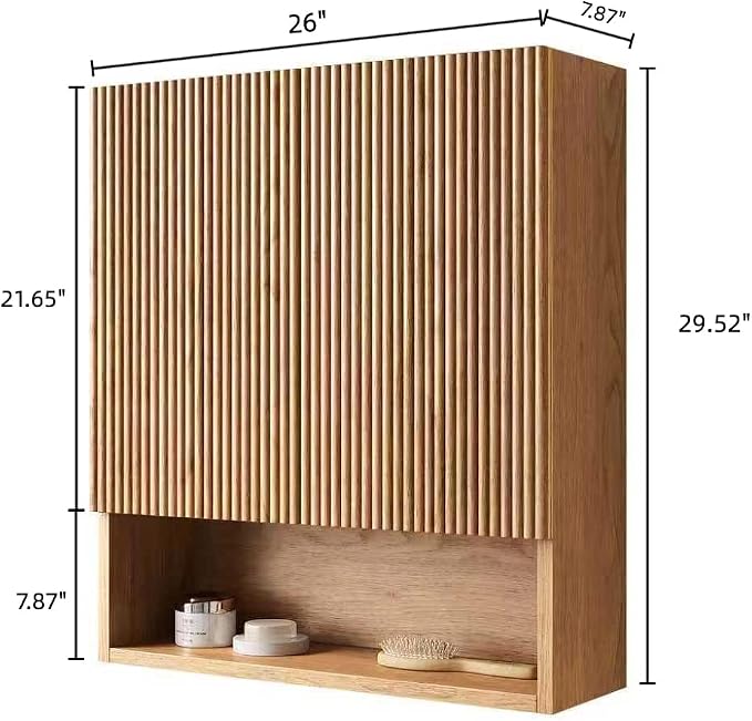 Natural Bathroom Wall Cabinet - Image 3