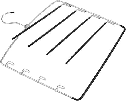JAPCHET 6 Pack Non Slip Space Saving Pants Hangers - Image 4