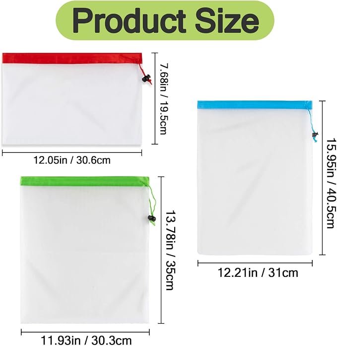 MAQIHAN 12PCS Reusable Produce Bags - Image 2