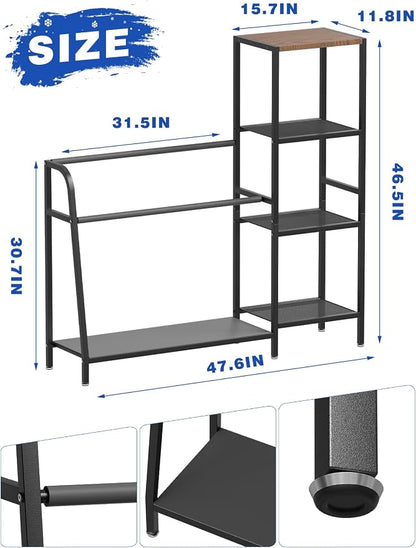 sogiv 4-Tier Freestanding Snowboard Rack, Ski Storage Rack, Ski Holders - Image 2