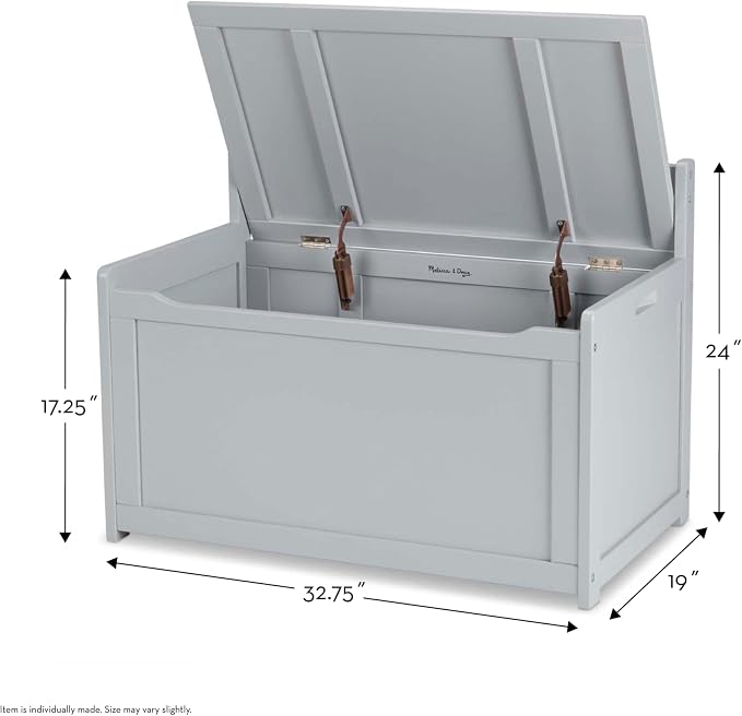 Melissa & Doug Toy Chest, Wooden Toy Storage Box - Image 4