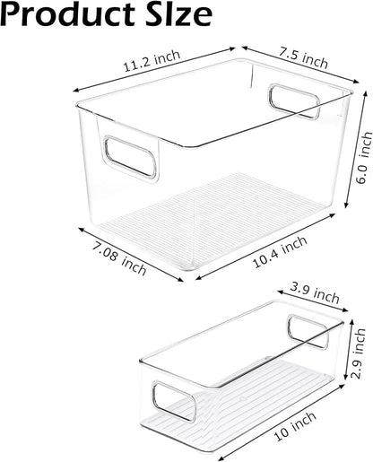 Clear Plastic Storage Bins 8 Pack - Image 6