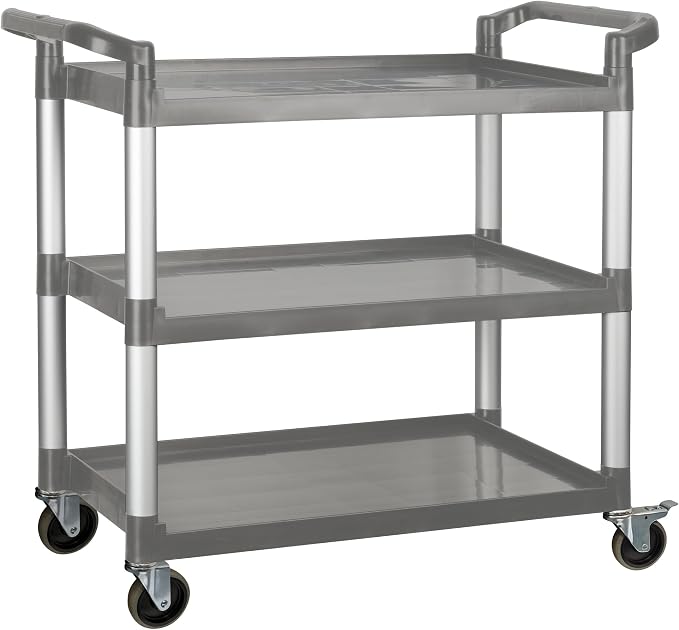 Winco Heavy-Duty Utility Cart, 3 Shelf, 400 Lb Capacity by Winco