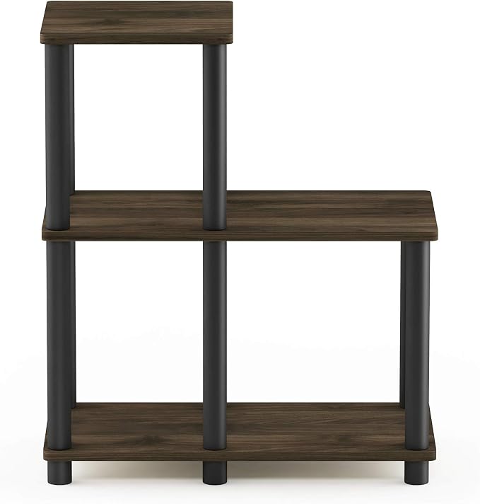 Furinno Turn-N-Tube Accent Decorative Shelf, Columbia Walnut/Black - Image 6