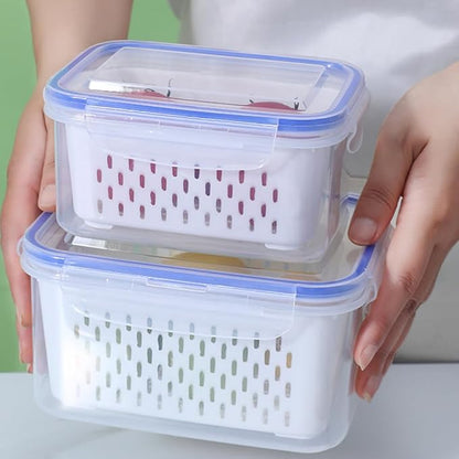 2pcs Fruit Storage Containers for Fridge, Airtight Food Saver Containers - Image 6