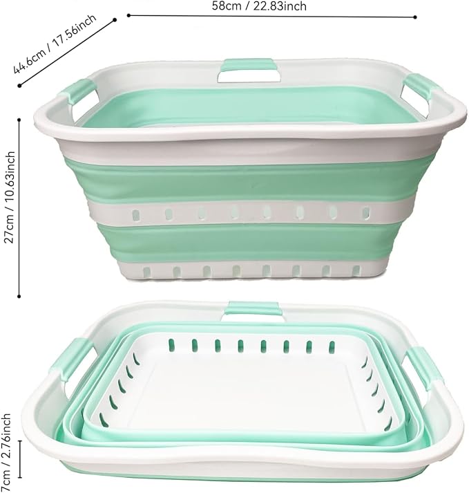 SAMMART 42L Collapsible Plastic Laundry Basket - Image 4