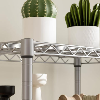 5 tire Shelves Storage Wire Shelving Unit Metal Shelf Adjustable Organizers - Image 9