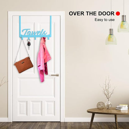 Azmoncy Over The Door Hooks, Towel Rack - Image 5