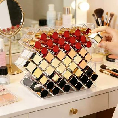 AKAZA 4 Pack Acrylic Lipstick Holder Organizer, 64 Slot Clear Makeup Storage - Image 4