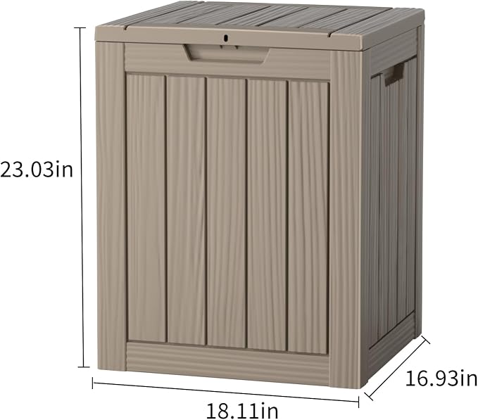 Two 28 Gallon Outdoor Storage Box, Resin Deck Boxes Waterproof, Indoor Outdoor - Image 6