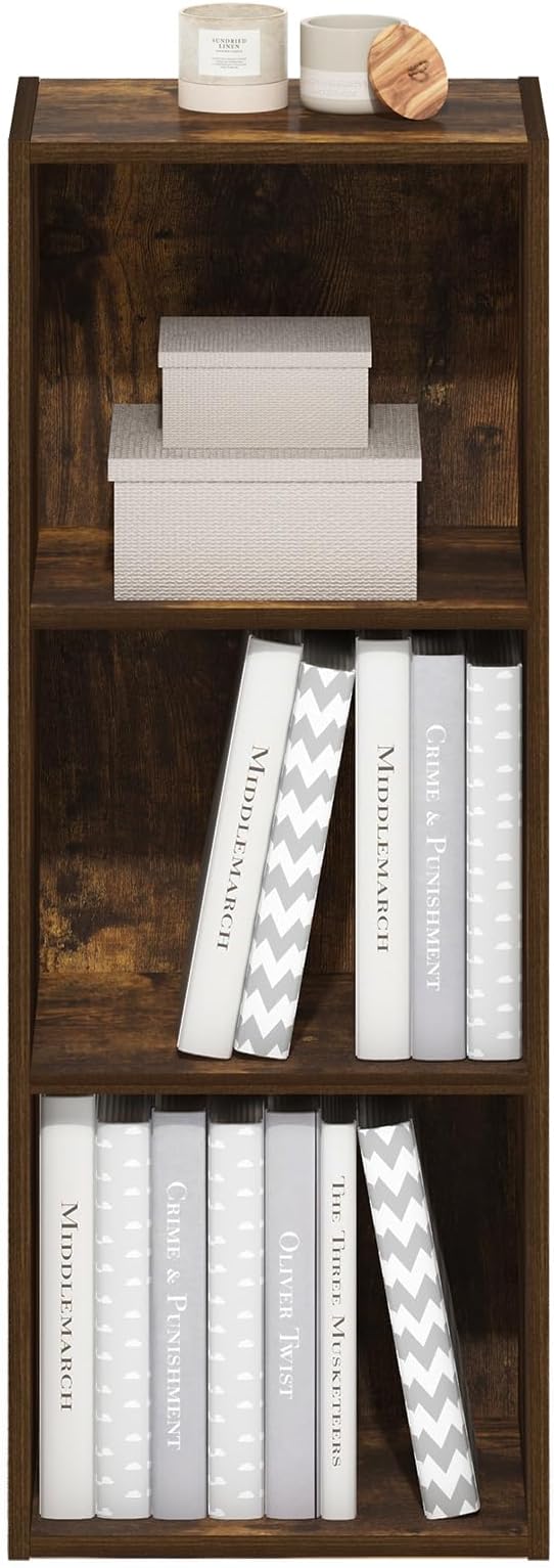 Furinno LUDER Book Shelf, 3-Cube Bookshelf, Bookcase - Image 7
