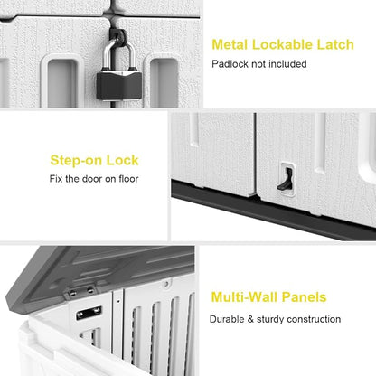 Outdoor Storage Shed, KINYING Outdoor Storage Cabinet Waterproof - Image 6