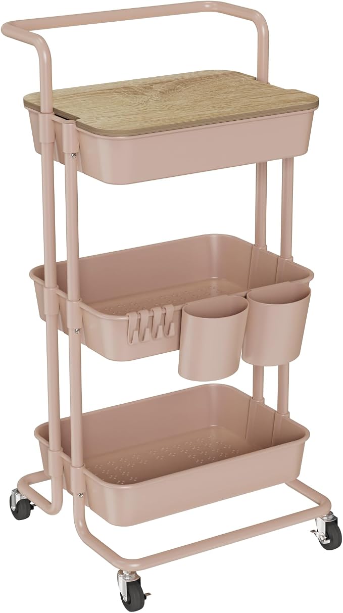 DTK 3 Tier Rolling Utility Cart by DTK