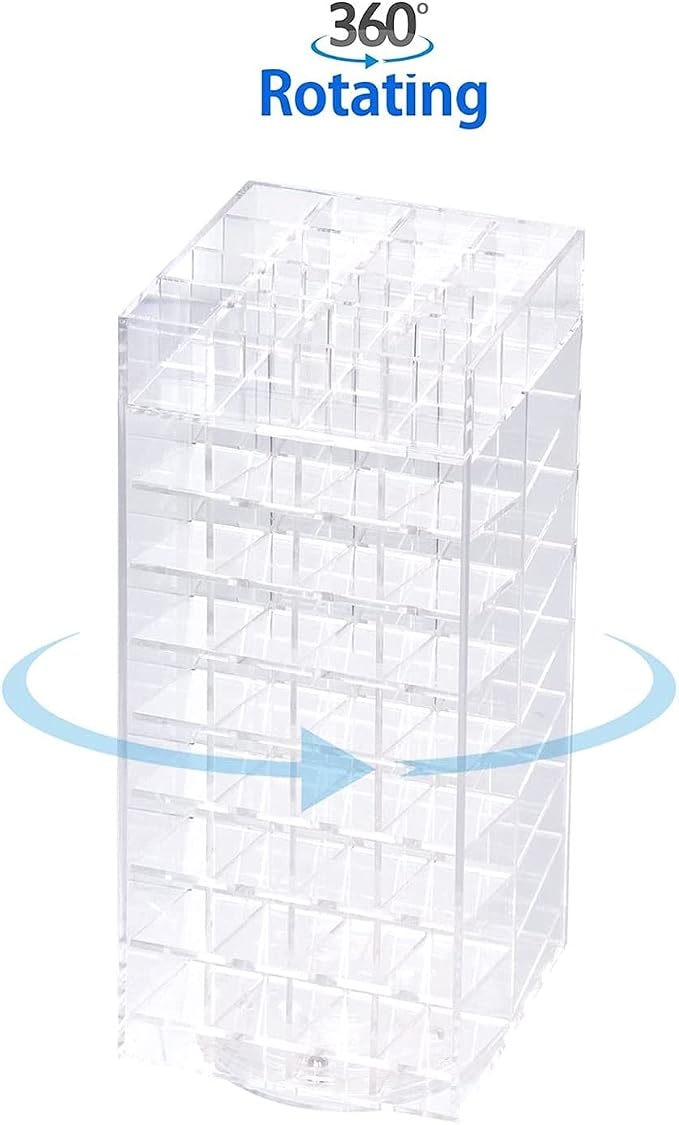 JackCubeDesign 360 Rotating Lipstick Clear Acrylic Display Rack Organizer Stand - Image 4