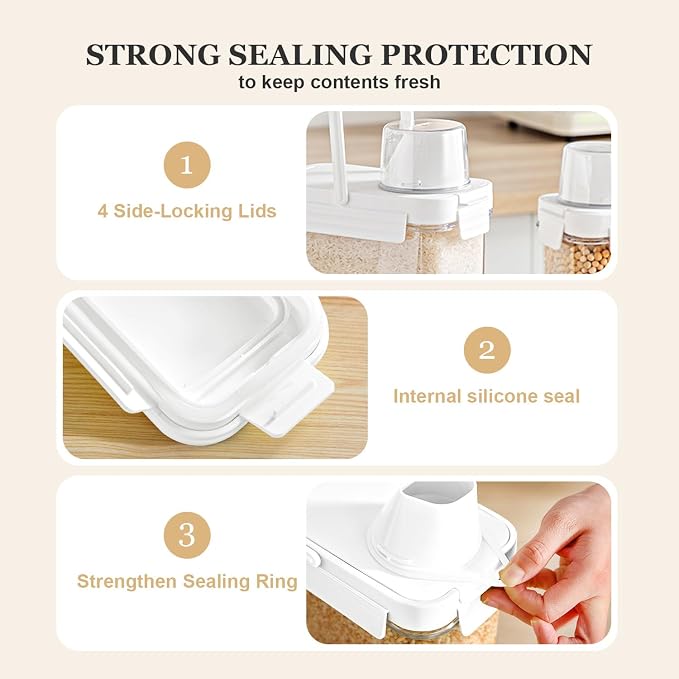 Hongya Rice Container, Airtight Rice Storage Container, Portable Pet Food - Image 5