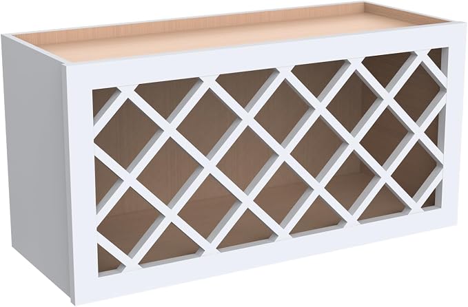 Solid Wood RTA Wine Bottle Rack Wall Cabinet - Image 5