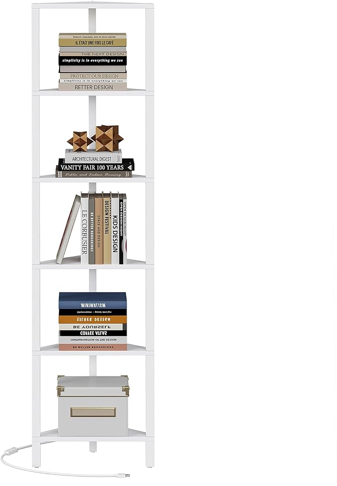 TUTOTAK 6-Tier Corner Bookshelf - Image 7
