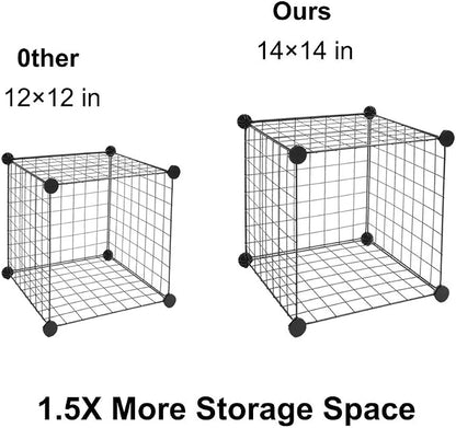 Wire Cube Storage, 16-Cube Organizer Metal, Wire C Grids Storage, Storage Bins - Image 3