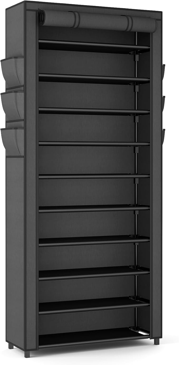 VTRIN Vertical Narrow Shoe Rack Organizer Tall Shoe Rack - Image 8