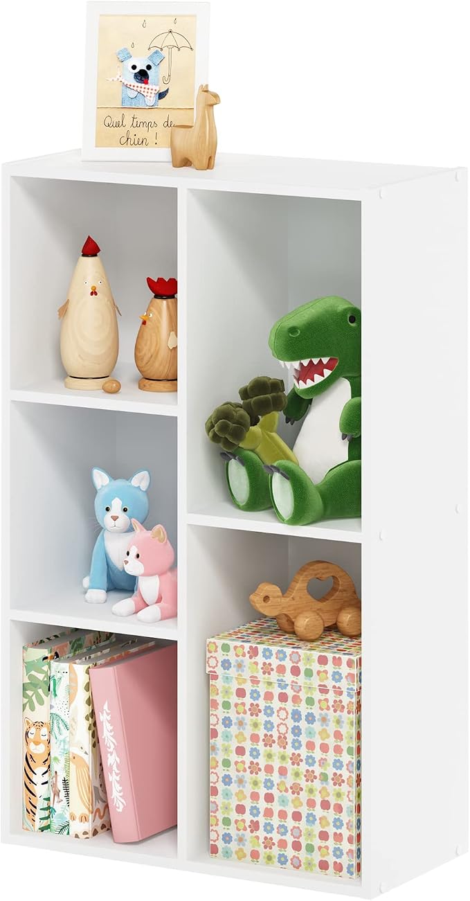 Furinno Luder 5-Cube No Tool Assembly Open Shelf by Furinno-FitsYourSpaceFitsYourBudget