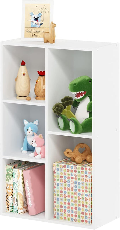 Furinno Luder 5-Cube No Tool Assembly Open Shelf by Furinno-FitsYourSpaceFitsYourBudget