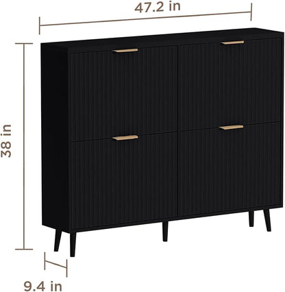Shoe Cabinet Storage, Modern Freestanding Organizer - Image 2