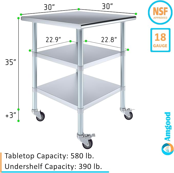 AmGood Stainless Steel Work Table - Image 3
