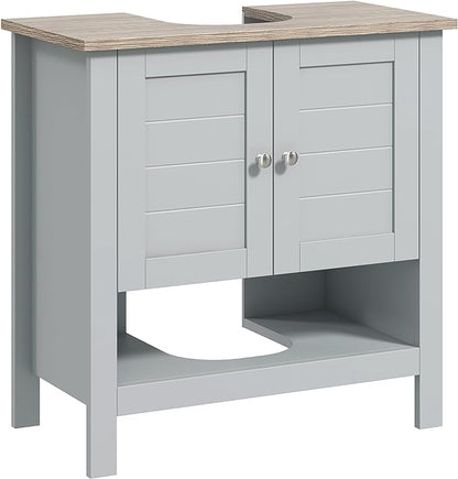 Kleankin Pedestal Sink Storage Cabinet, Under Sink Bathroom Vanity by Kleankin