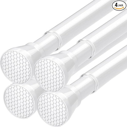 Tension Rod for Windows 28 to 48 Inch 4Pack Spring Curtain Rods No Drilling by QINGYUN