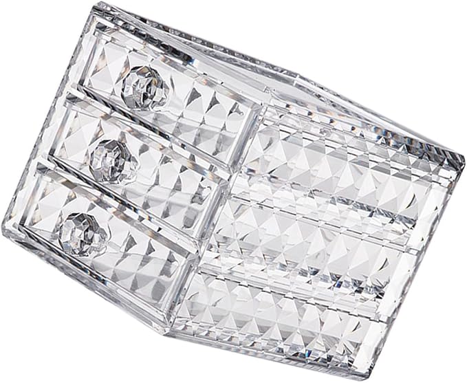 Clear Acrylic Makeup Organizer Drawer Cosmetic Storage Case by SEWACC