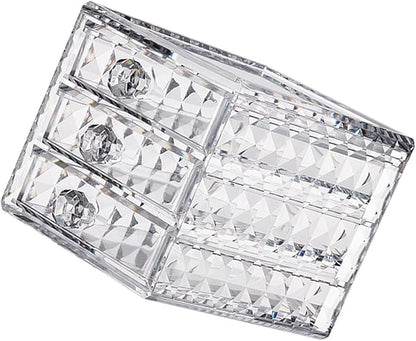 Clear Acrylic Makeup Organizer Drawer Cosmetic Storage Case by SEWACC