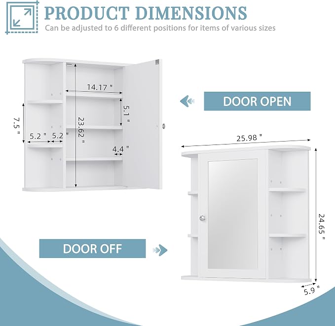 Shintenchi Bathroom Medicine Cabinet - Image 3