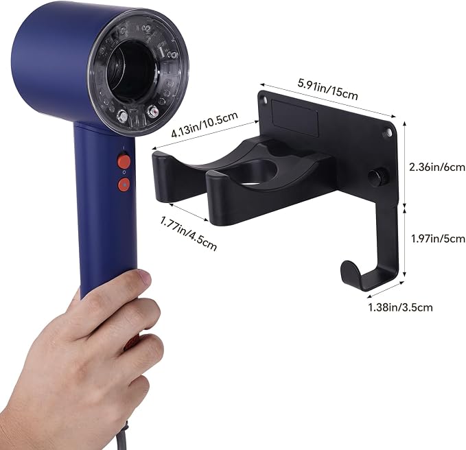Dyson Hair Dryer Holder Wall Mounted, Hair Tool Organizer Self Adhesive - Image 6