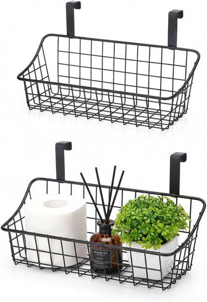 Basket with hook Grid Storage Basket, Hang it behind a door or on a railing by HDYOUDO