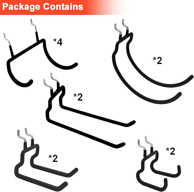 12-Piece Pegboard Hook Set for Drills, Accessories, Tool Utility Garage or - Image 2