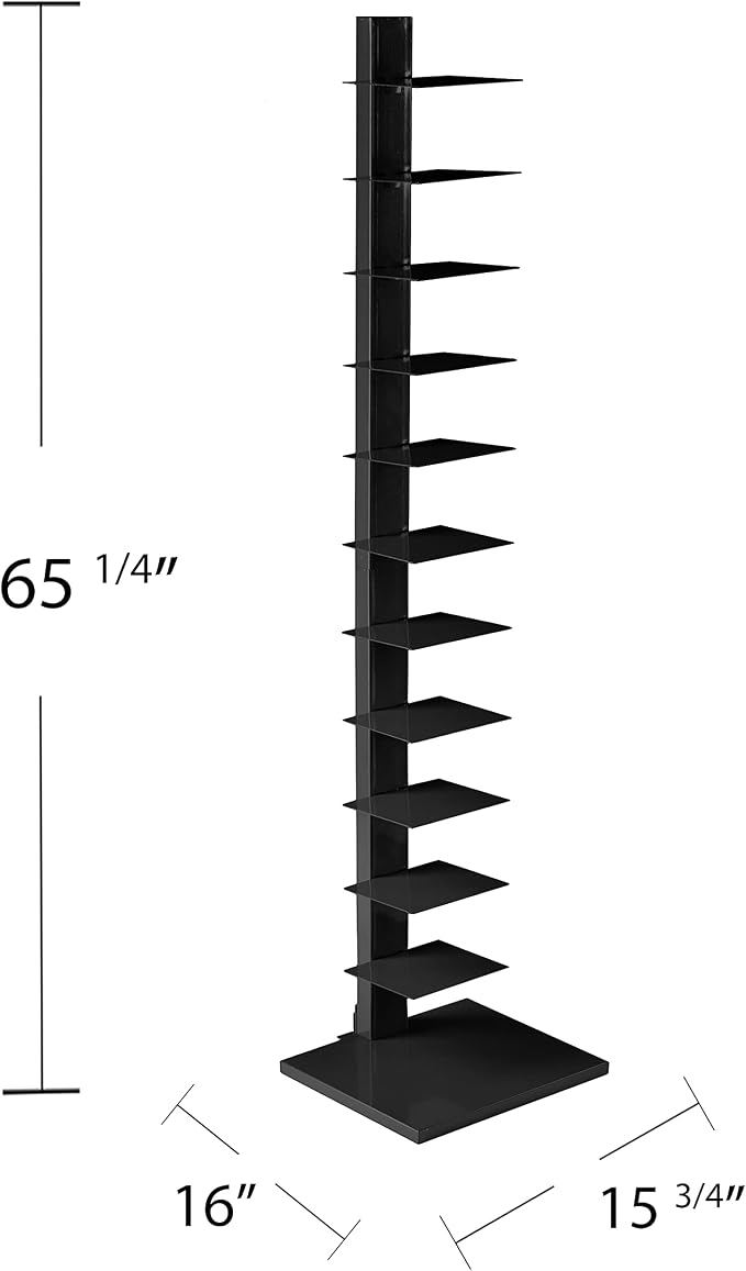 SEI Furniture 12 shelf Metal Spine Book Tower - Image 3