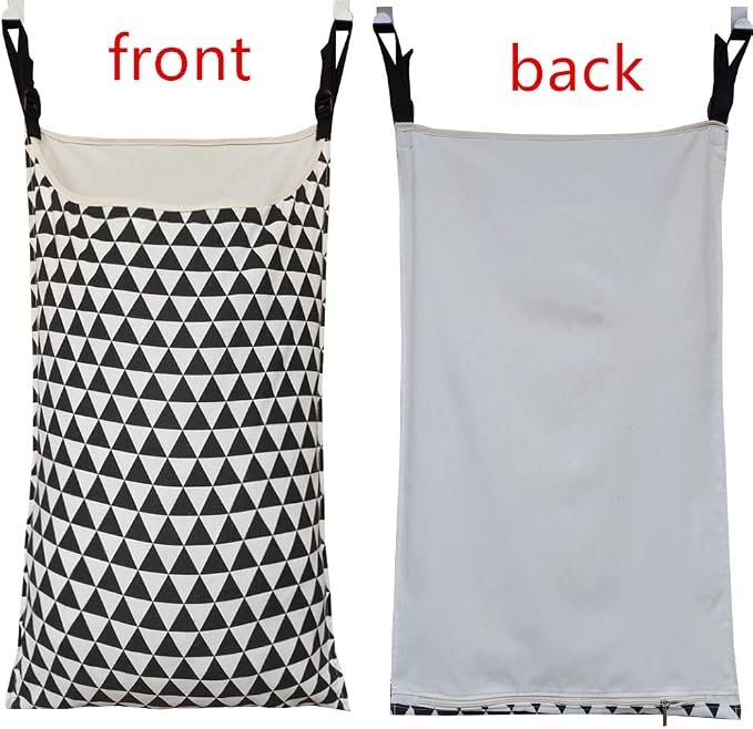 Adjustable Space Saving over Door Hanging Laundry Hamper Bag - Image 2