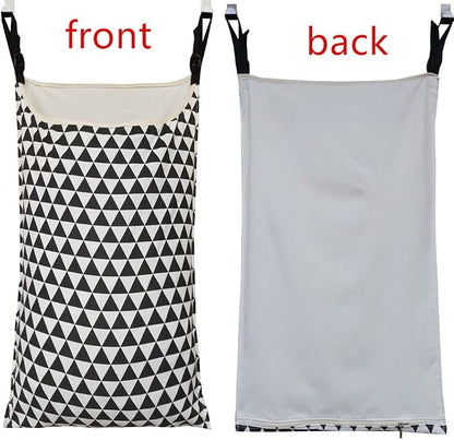 Adjustable Space Saving over Door Hanging Laundry Hamper Bag - Image 2