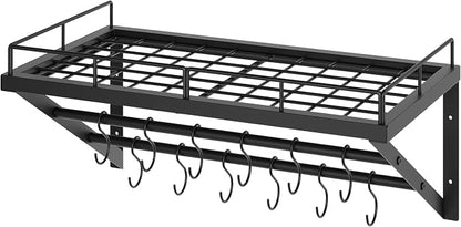 Wall Mounted Pot Rack, 23.8 Inch Pot and Pan Organizer - Image 9