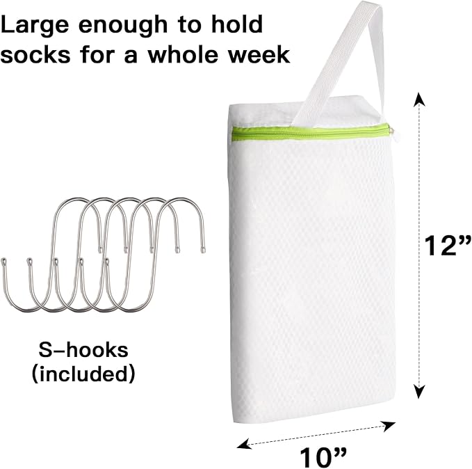 5 PACK Hanging Mesh Laundry Bags - Image 2