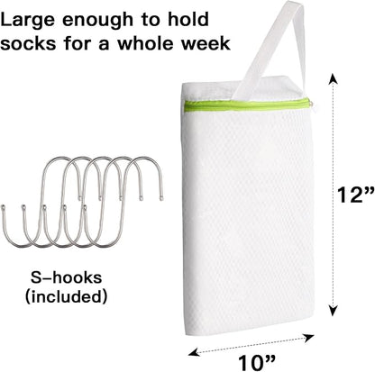 5 PACK Hanging Mesh Laundry Bags - Image 2