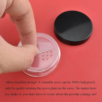 HAHIYO 4pcs 10ml/0.34oz Plastic Empty Travel Compact Case Makeup Cosmetic Jar - Image 3