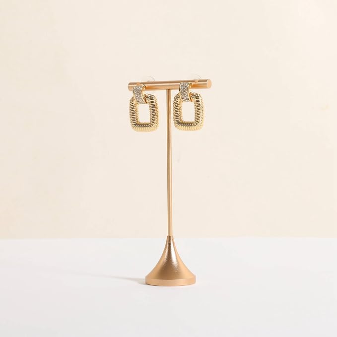 GemeShou Single Gold Earring T bar Stand, Metal earring display holder by GemeShou