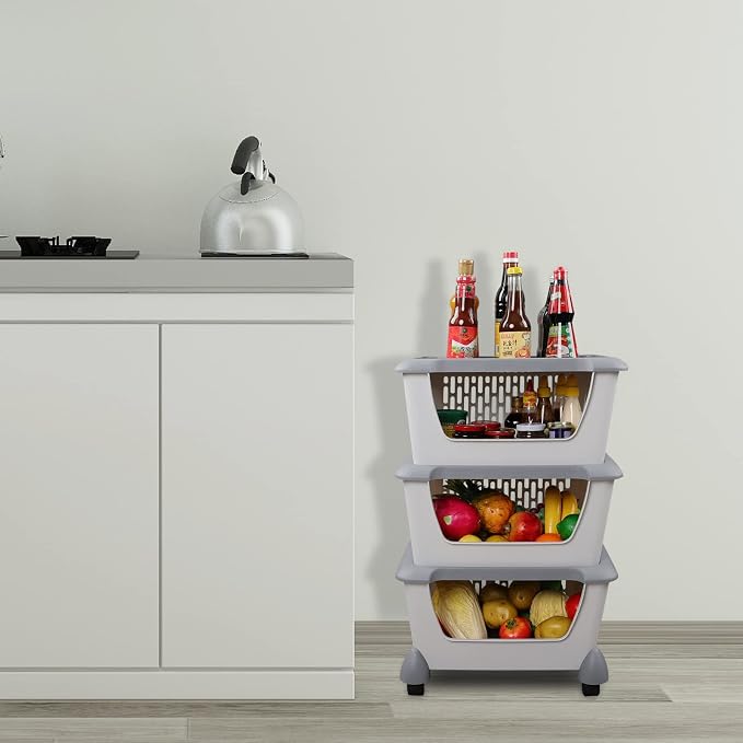 5-Tier Stacking Storage Basket Tower - Image 7